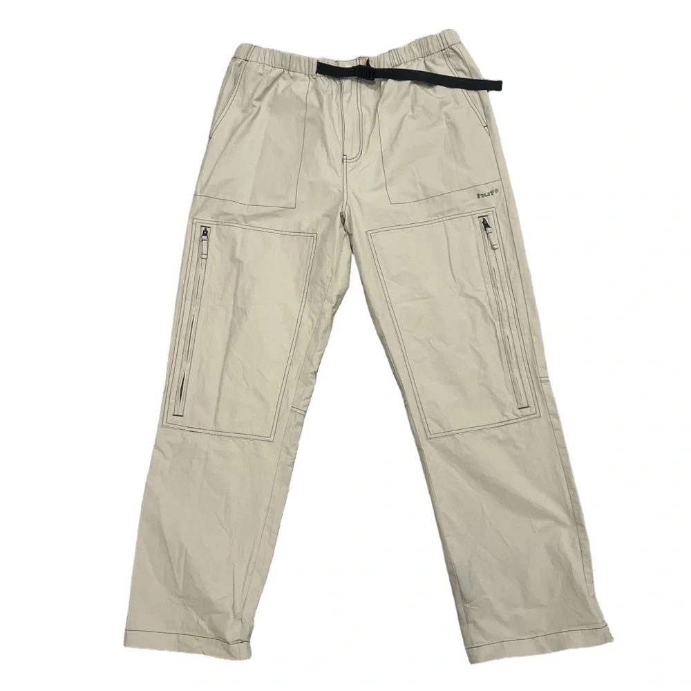 HUF Men's Loma Tech Light Tan Cargo Pants in Bisquit